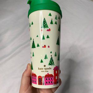 Kate Spade New York Christmas Travel Tumbler Green Lid